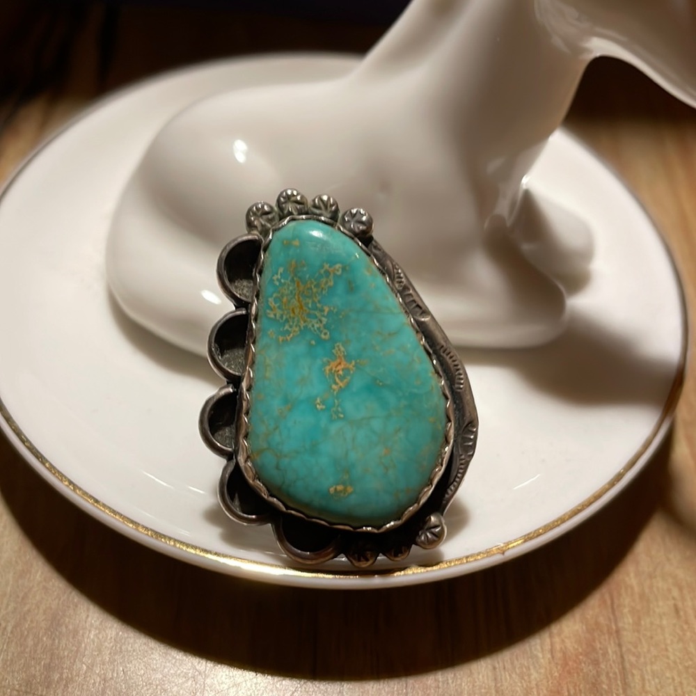 Navajo Sterling Silver Variscite Ring